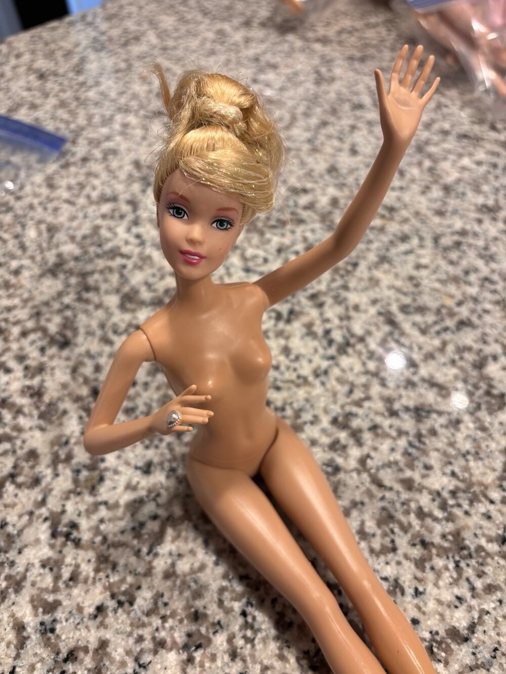 Disney Mattel Cinderella Sparkle Princess Nude Fashion Doll Tinsel Hair OOAK